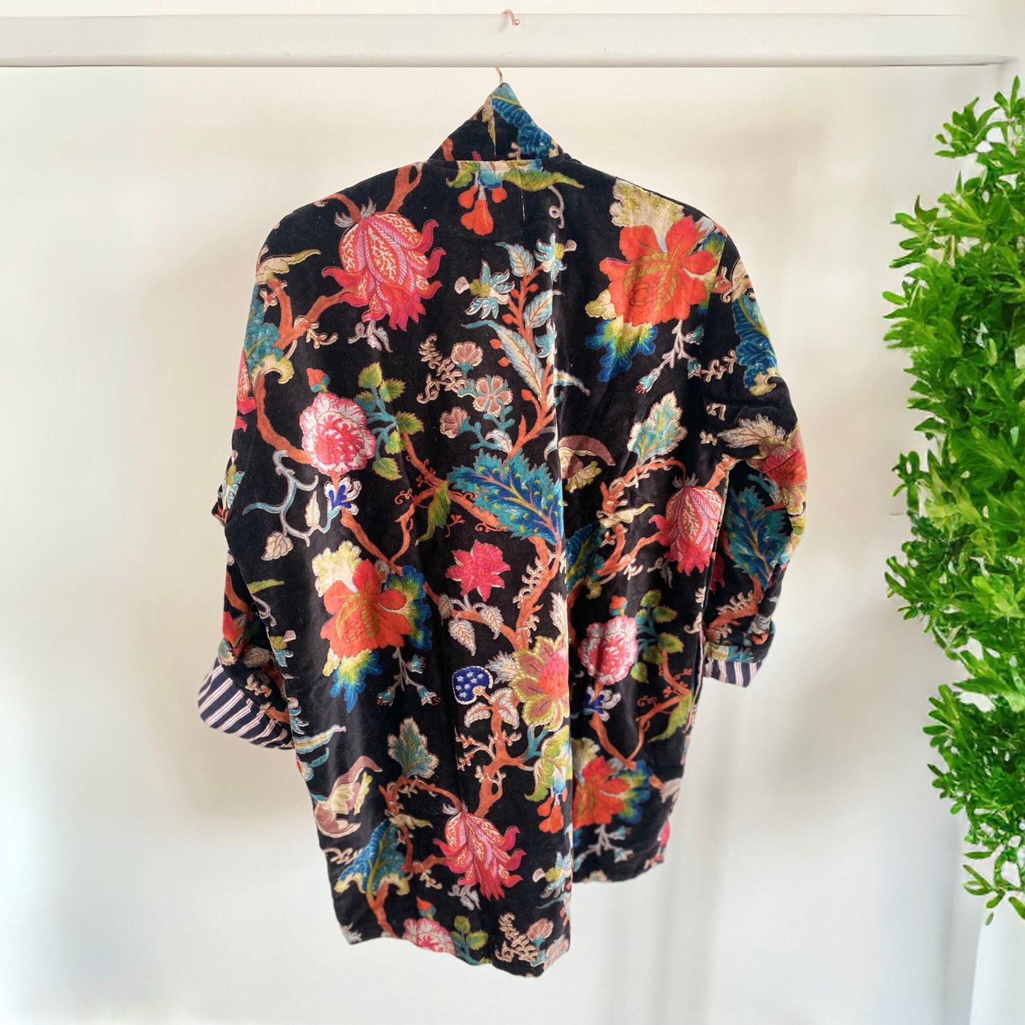 Lali: Vibrant Cotton Velvet Kimono Jacket