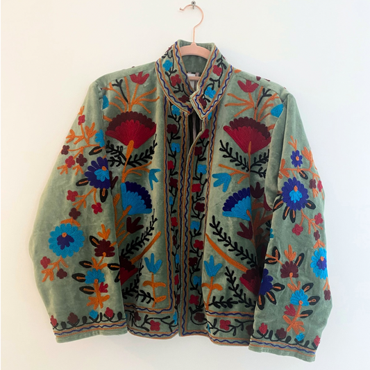 Kashmiri Suzani Jacket pistachio