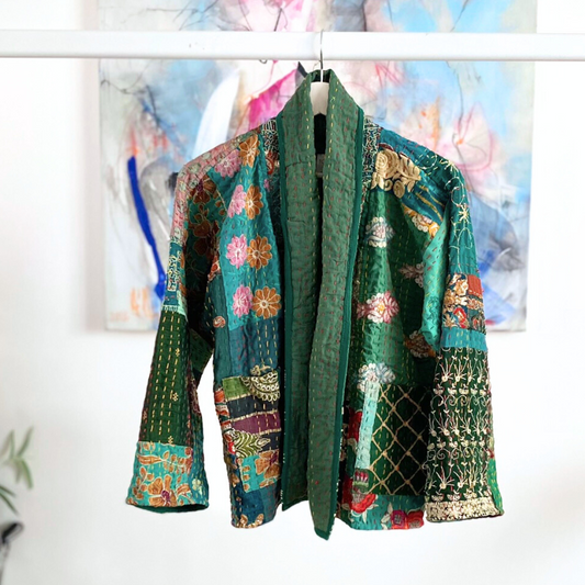 Shadi Kantha Jacket Panna